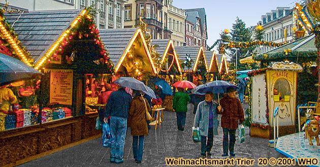 Weihnachtsmarkt-Reisen Trier Mosel 2024 2025. Weihnachtsmrkte am Trierer Dom und Hauptmarkt.
